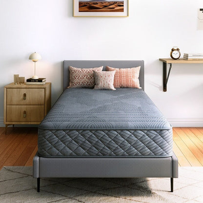 Materasso ibrido SweDrea Twin Size da 8 pollici - Sottile, traspirante e di supporto per alleviare la pressione in dormitori e appartamenti