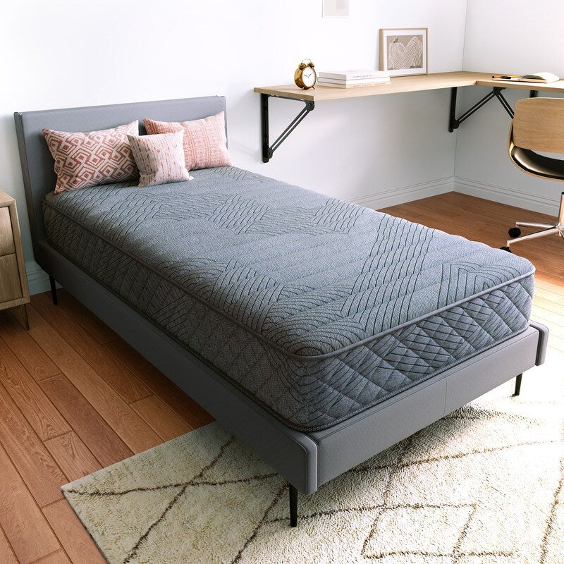 Materasso ibrido SweDrea Twin Size da 8 pollici - Sottile, traspirante e di supporto per alleviare la pressione in dormitori e appartamenti