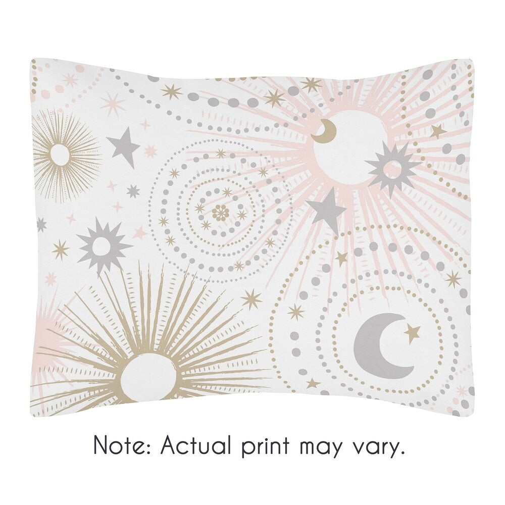 Set di 5 trapunte per bambine della collezione Celestial Star and Moon di Sweet Jojo Designs, rosa cipria, oro e grigio