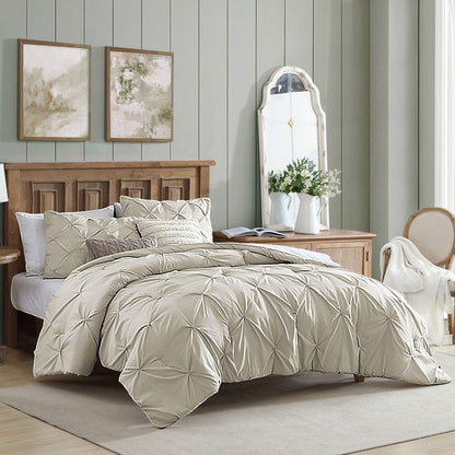 Set di piumoni in microfibra ultra morbida Swift Home Modern Diamond Pintuck, 3 pezzi