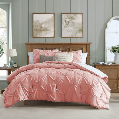 Set di piumoni in microfibra ultra morbida Swift Home Modern Diamond Pintuck, 3 pezzi