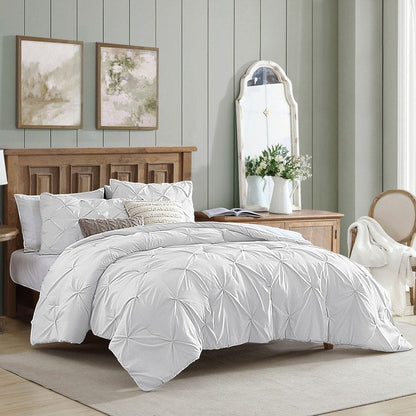 Set di piumoni in microfibra ultra morbida Swift Home Modern Diamond Pintuck, 3 pezzi