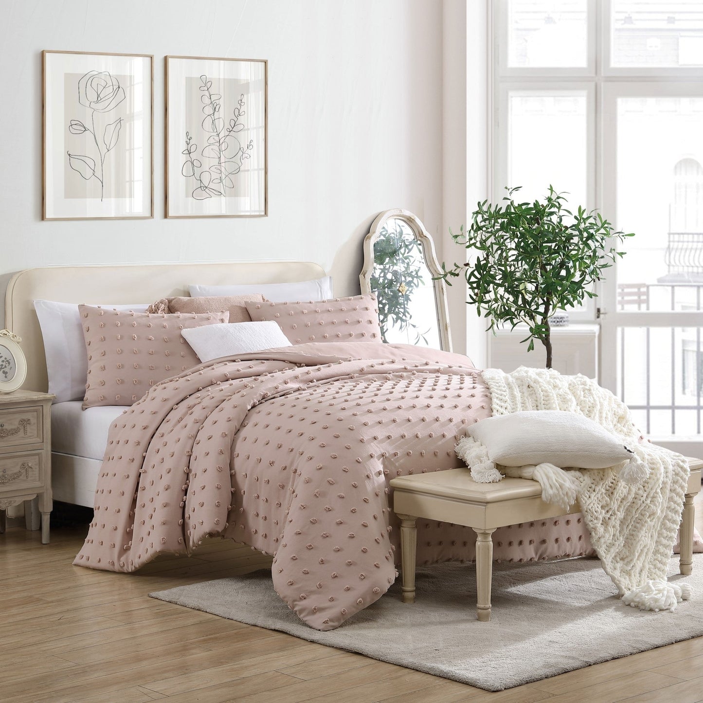 Set di biancheria da letto con piumone in microfibra Swift Home Ultra-Soft Pom Pom, 3 pezzi