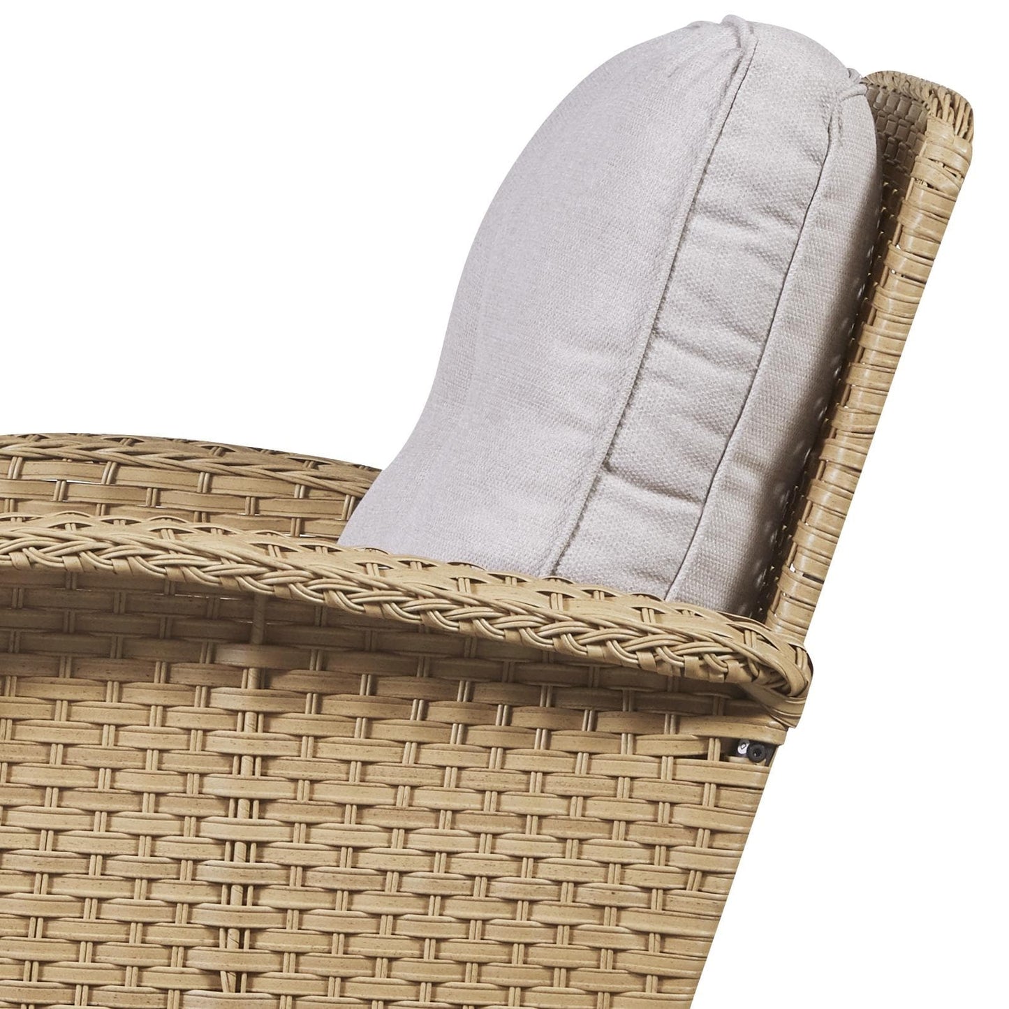 Set di mobili da esterno da 3 pezzi con sedia girevole e tavolo da giardino Gymojoy