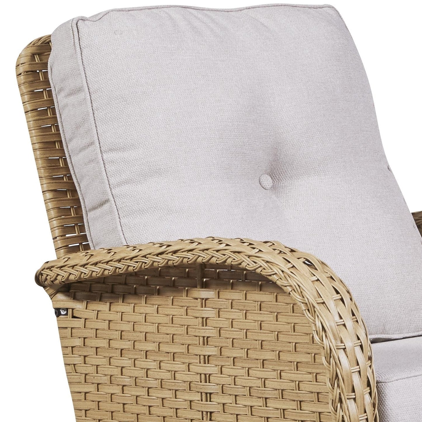 Set di mobili da esterno da 3 pezzi con sedia girevole e tavolo da giardino Gymojoy