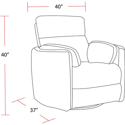 Poltrona reclinabile girevole elettrica Fairview Home