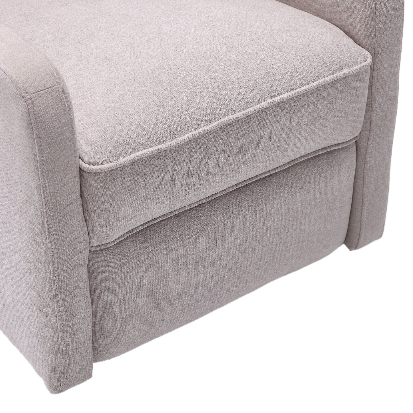 Poltrona reclinabile girevole a dondolo con poggiapiedi, movimento di scorrimento e design ergonomico