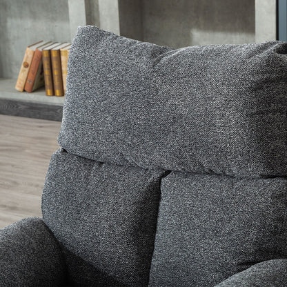 Poltrona reclinabile girevole in tessuto, divano reclinabile manuale, set di due