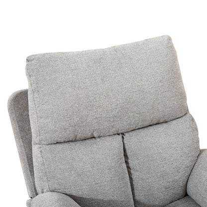 Poltrona reclinabile girevole in tessuto, divano reclinabile manuale, set di due