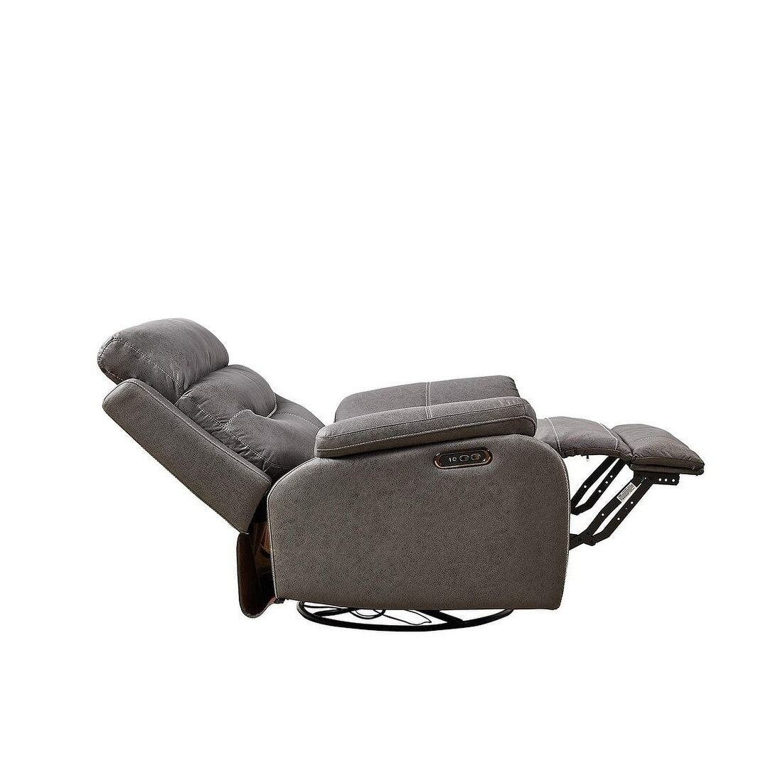 Divano reclinabile girevole singolo con telecomando elettrico e porta USB