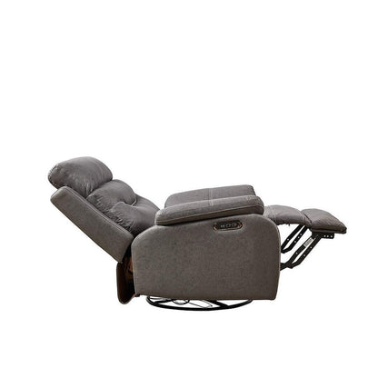 Divano reclinabile girevole singolo con telecomando elettrico e porta USB