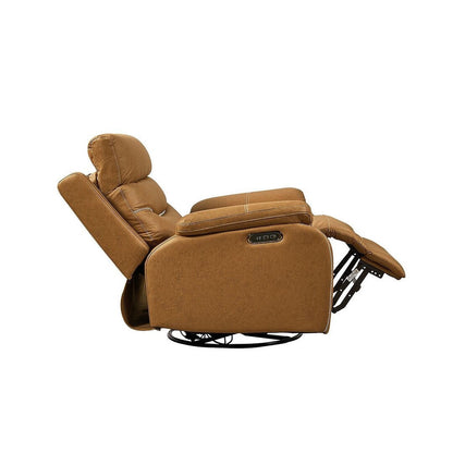 Divano reclinabile girevole singolo con telecomando elettrico e porta USB