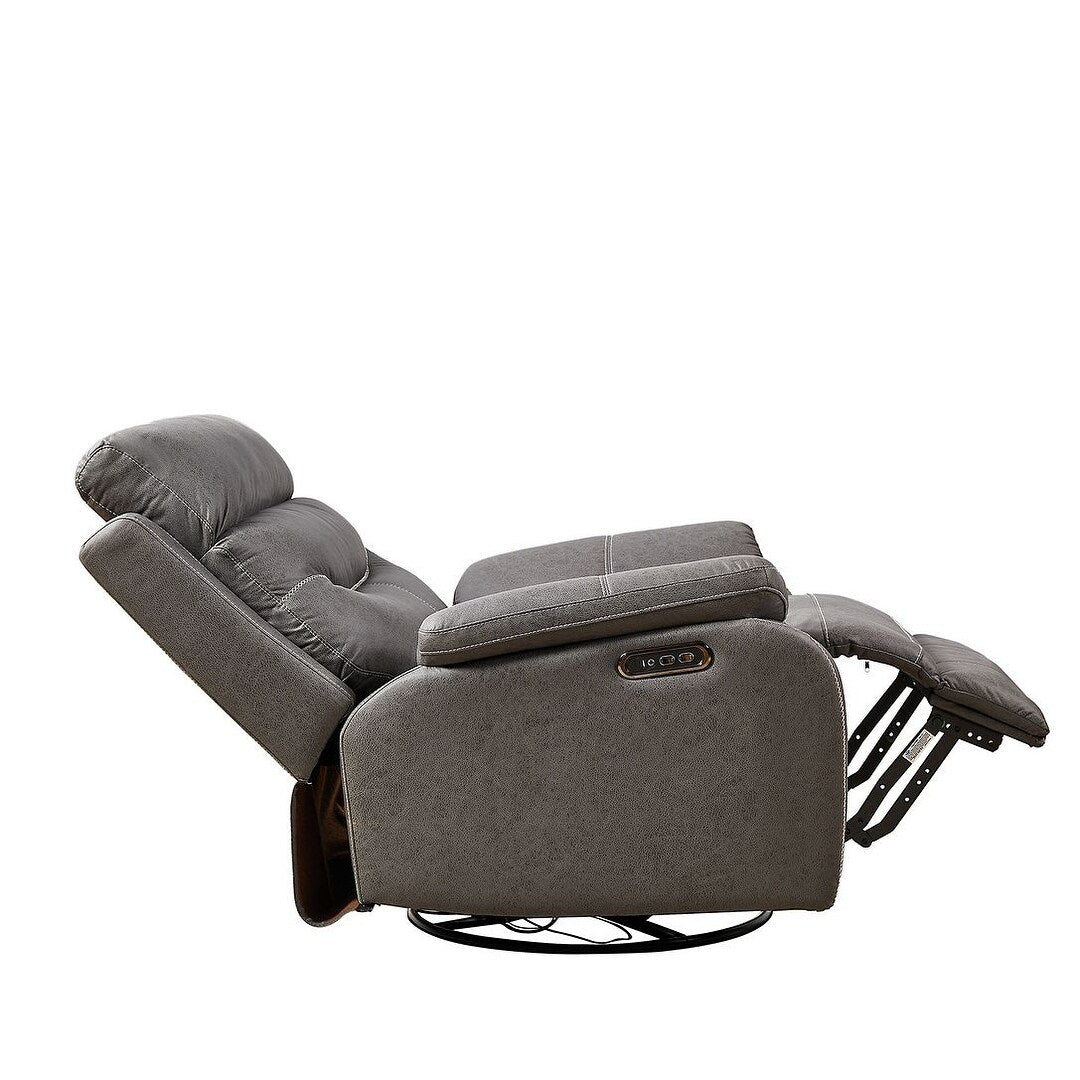 Divano reclinabile girevole singolo con telecomando elettrico e porta USB