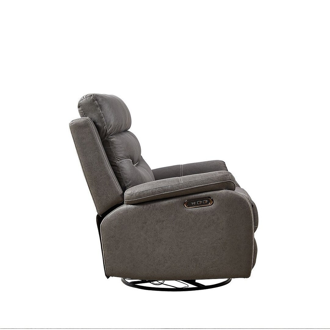Divano reclinabile girevole singolo con telecomando elettrico e porta USB