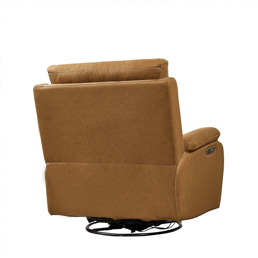 Divano reclinabile girevole singolo con telecomando elettrico e porta USB