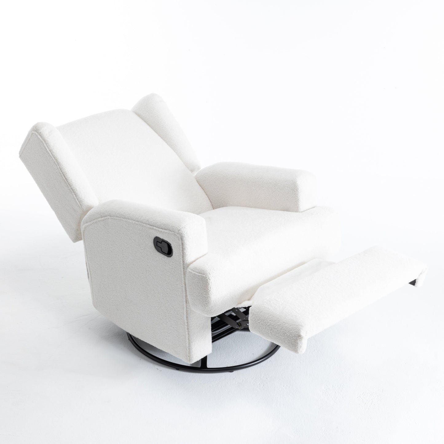 Poltrona reclinabile girevole con schienale alto e dondolo per bambini