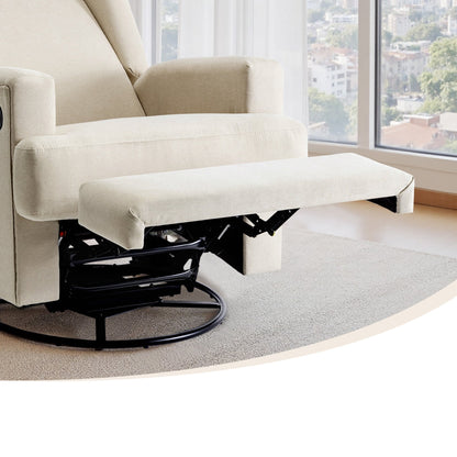 Poltrona reclinabile girevole con schienale alto e dondolo per bambini