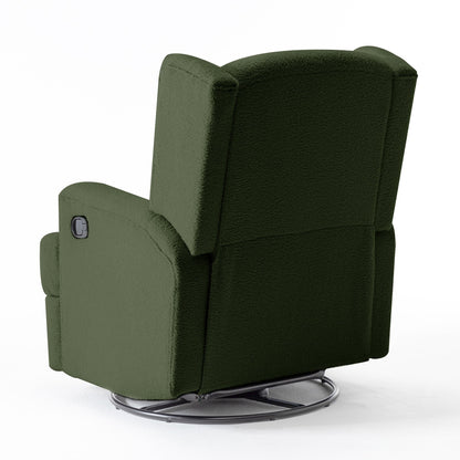 Poltrona reclinabile girevole con schienale alto e dondolo per bambini