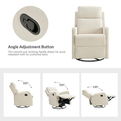 Poltrona reclinabile manuale girevole moderna Julian di HULALA HOME