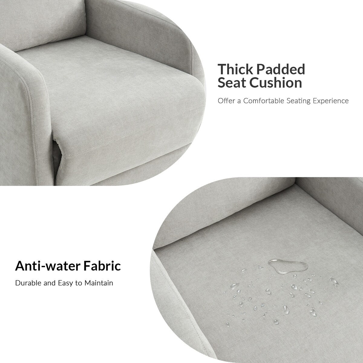 Poltrona reclinabile manuale girevole moderna Julian di HULALA HOME