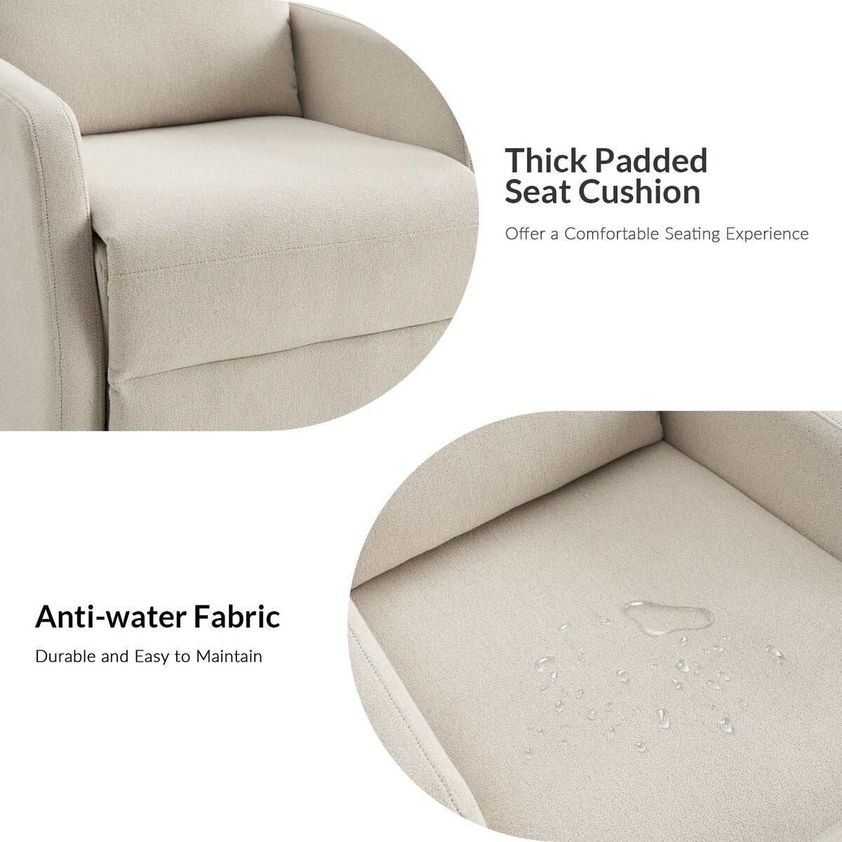 Poltrona reclinabile manuale girevole moderna Julian di HULALA HOME