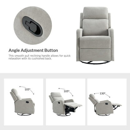 Poltrona reclinabile manuale girevole moderna Julian di HULALA HOME