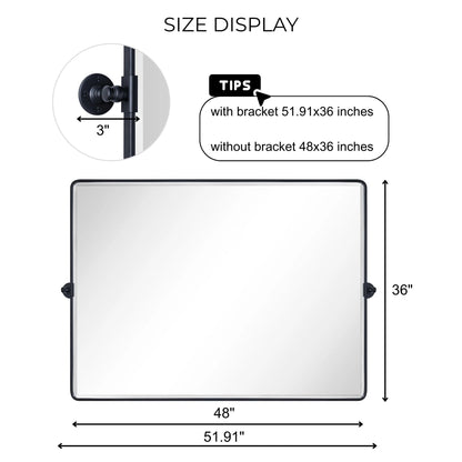 Specchio da bagno/toeletta orizzontale smussato TEHOME Lutalo