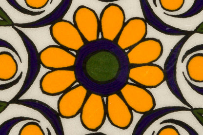 Sottopentola Rotondo Decoro A Mano In Ceramica