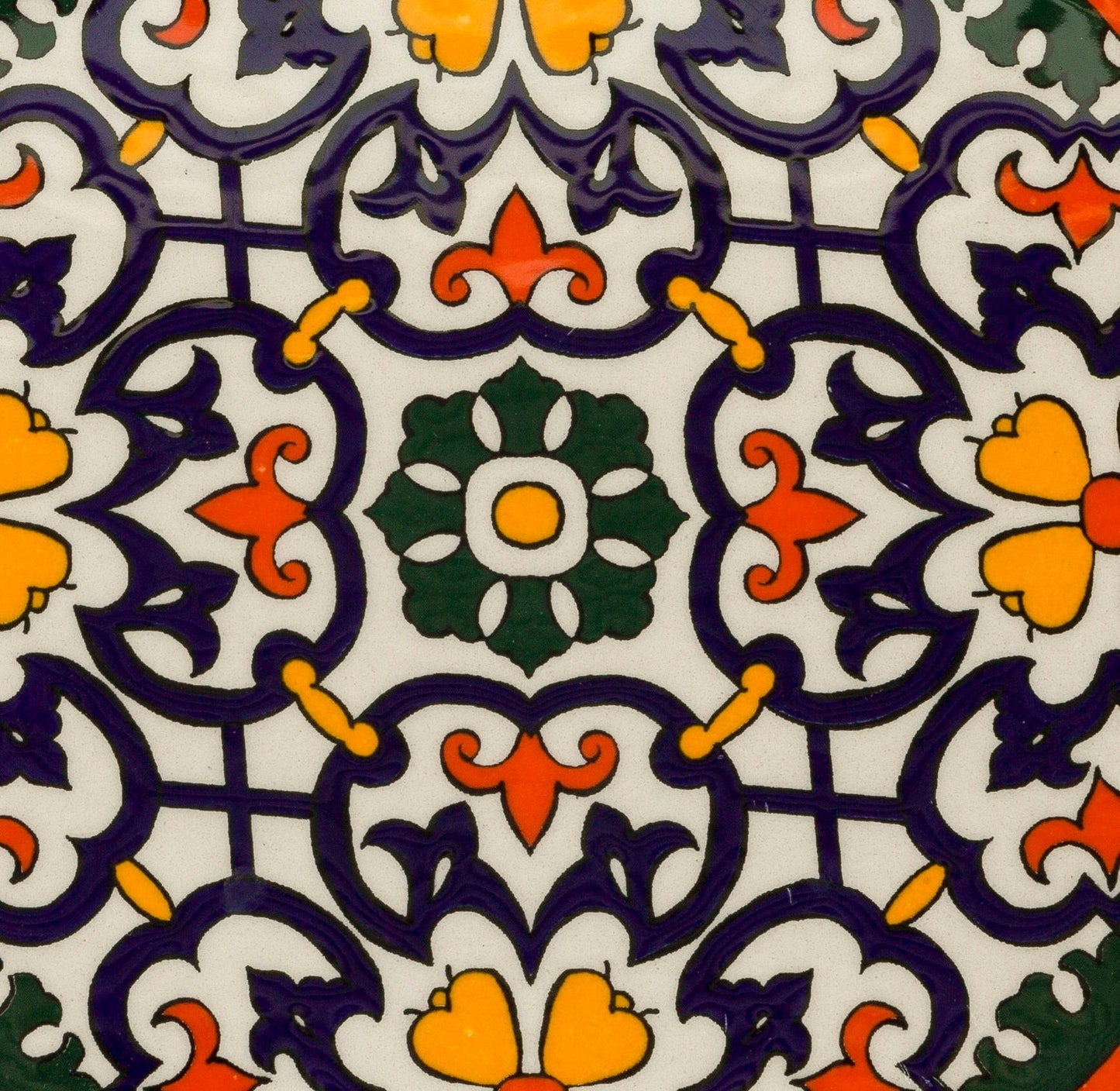 Sottopentola Rotondo Decoro A Mano In Ceramica