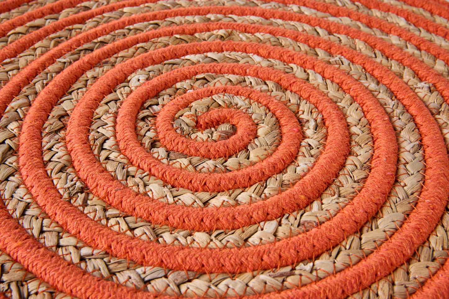 Tovaglietta - Set 1/4 Cerchio Arancio E Naturale