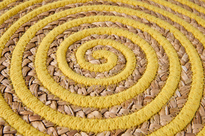 Tovaglietta - Set 1/4 Cerchio Giallo E Naturale