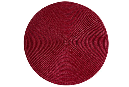Tovaglietta - Treccina Tondo Bordeaux Set 1/4 Avvolgimento