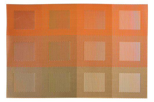 Scacchieri - Sottopiatti Set 1/4 Con Riquadri Arancio E Beige