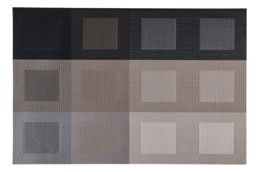 Scacchieri - Sottopiatti Set 1/4 Con Riguardi Sfumati Nero/Grigi