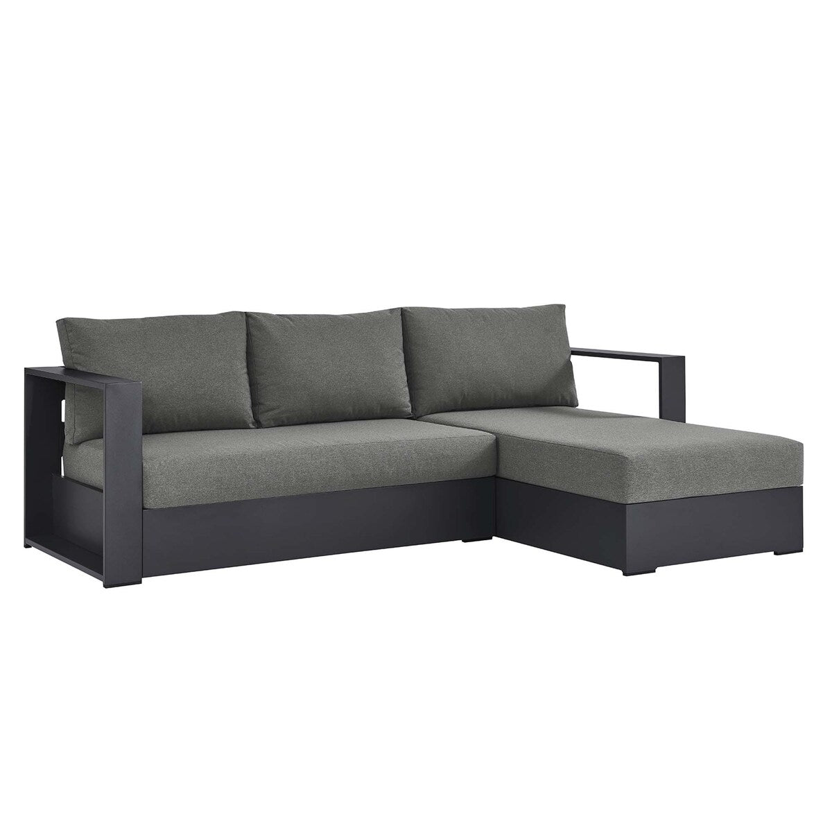 Set di divani componibili con chaise longue in alluminio Tahoe Patio, 2 pezzi, rivolti a destra