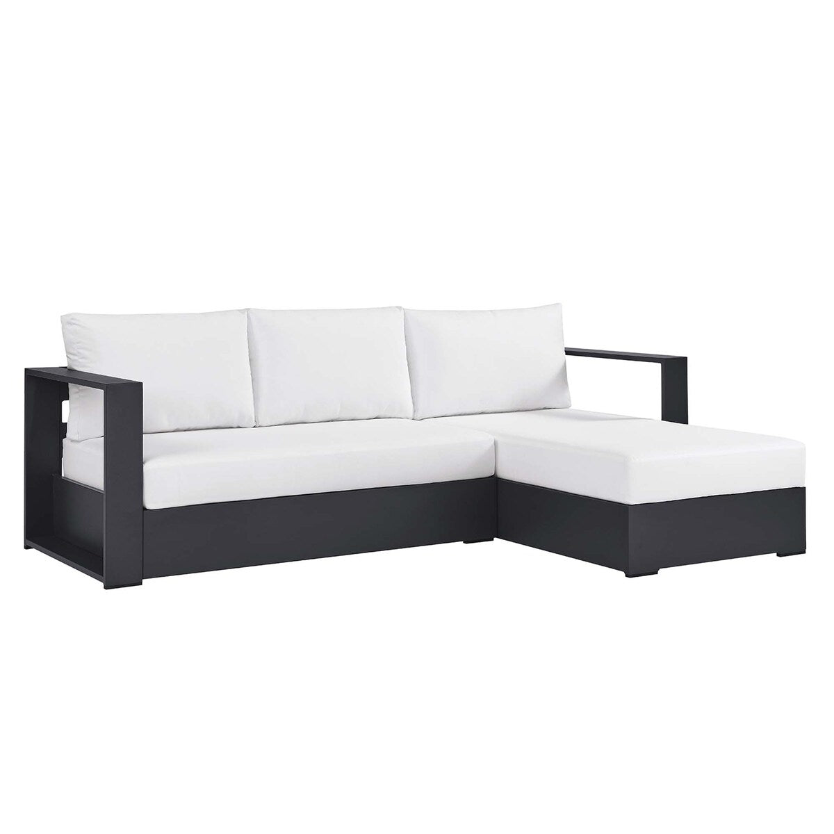 Set di divani componibili con chaise longue in alluminio Tahoe Patio, 2 pezzi, rivolti a destra