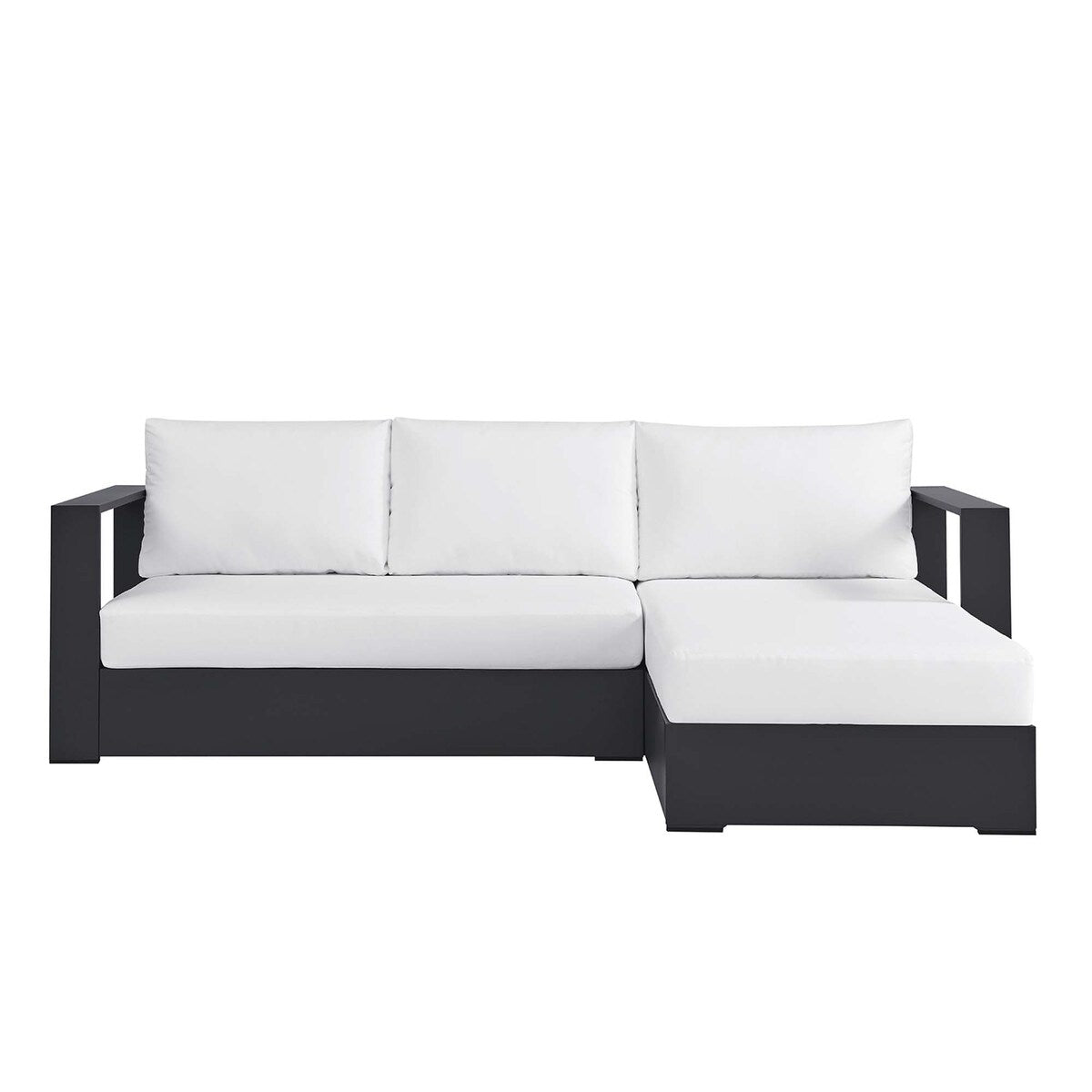 Set di divani componibili con chaise longue in alluminio Tahoe Patio, 2 pezzi, rivolti a destra