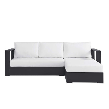 Set di divani componibili con chaise longue in alluminio Tahoe Patio, 2 pezzi, rivolti a destra
