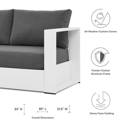 Set da 2 pezzi in alluminio verniciato a polvere per patio esterno Tahoe