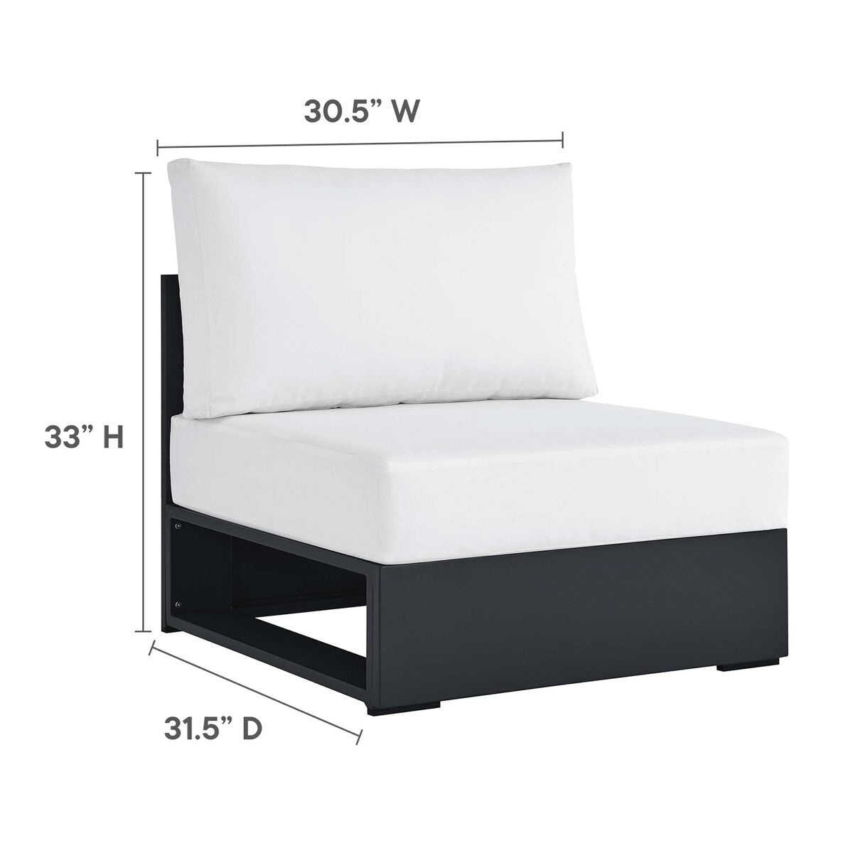 Set di divani componibili in alluminio Tahoe Patio da 4 pezzi