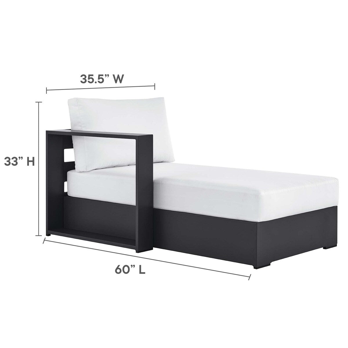 Set di divani componibili in alluminio Tahoe Patio da 4 pezzi