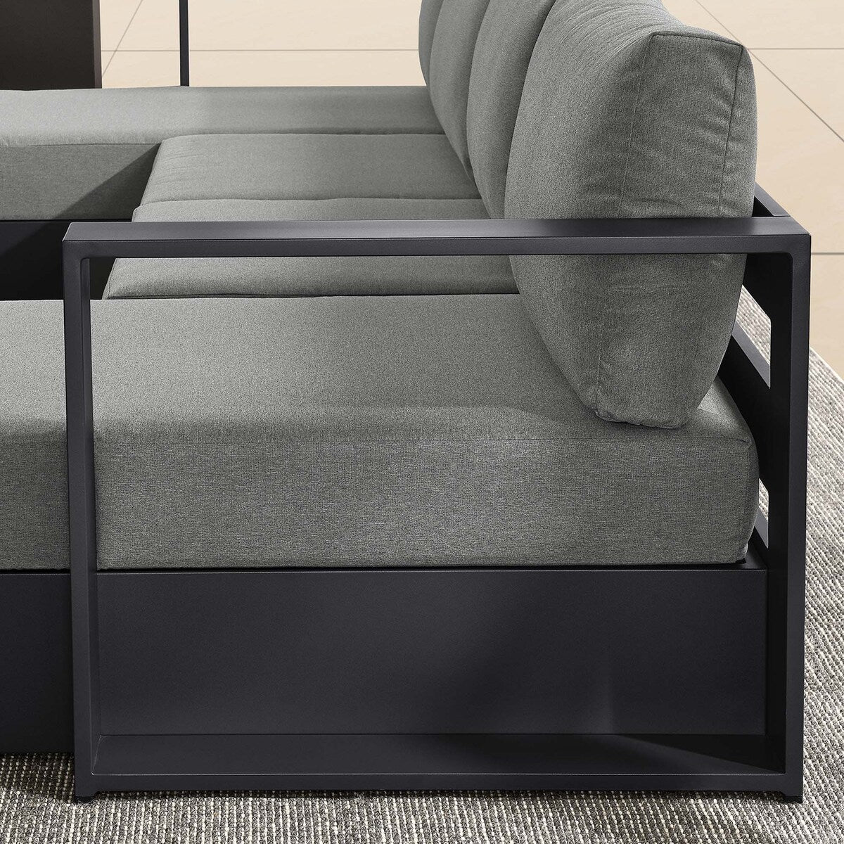 Set di divani componibili in alluminio Tahoe Patio da 4 pezzi