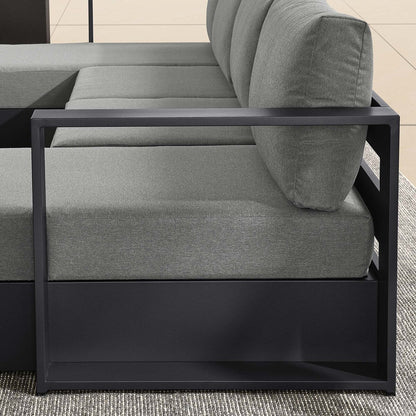 Set di divani componibili in alluminio Tahoe Patio da 4 pezzi