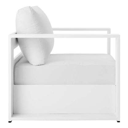 Set da conversazione in alluminio Tahoe da esterno, 4 pezzi, con tavolino da caffè