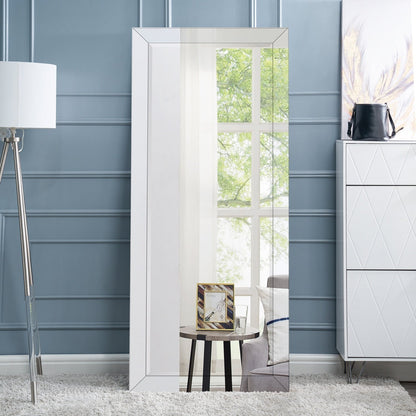 Specchio alto a figura intera con perline - Specchio a figura intera di grandi dimensioni, da appoggio o da parete