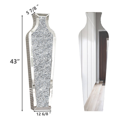 Vaso da terra alto con diamanti frantumati