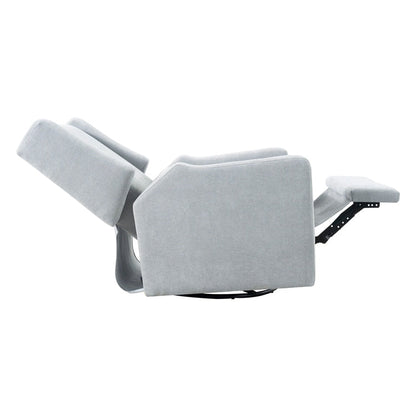 Poltrona reclinabile Tanya Luxury Power Motion con meccanismo girevole, poltrona reclinabile imbottita per soggiorno con supporto lombare