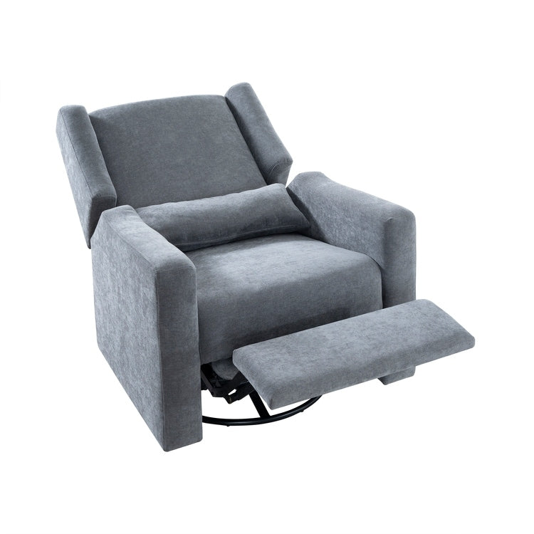 Poltrona reclinabile Tanya Luxury Power Motion con meccanismo girevole, poltrona reclinabile imbottita per soggiorno con supporto lombare