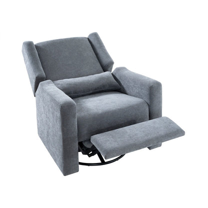 Poltrona reclinabile Tanya Luxury Power Motion con meccanismo girevole, poltrona reclinabile imbottita per soggiorno con supporto lombare