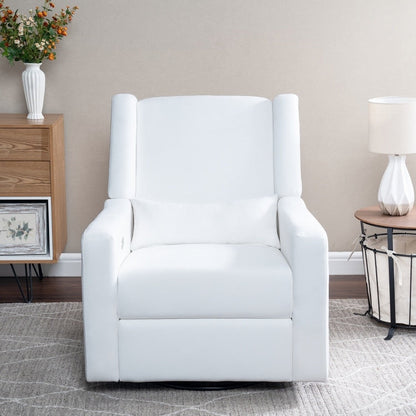 Poltrona reclinabile Tanya Luxury Power Motion con meccanismo girevole, poltrona reclinabile imbottita per soggiorno con supporto lombare